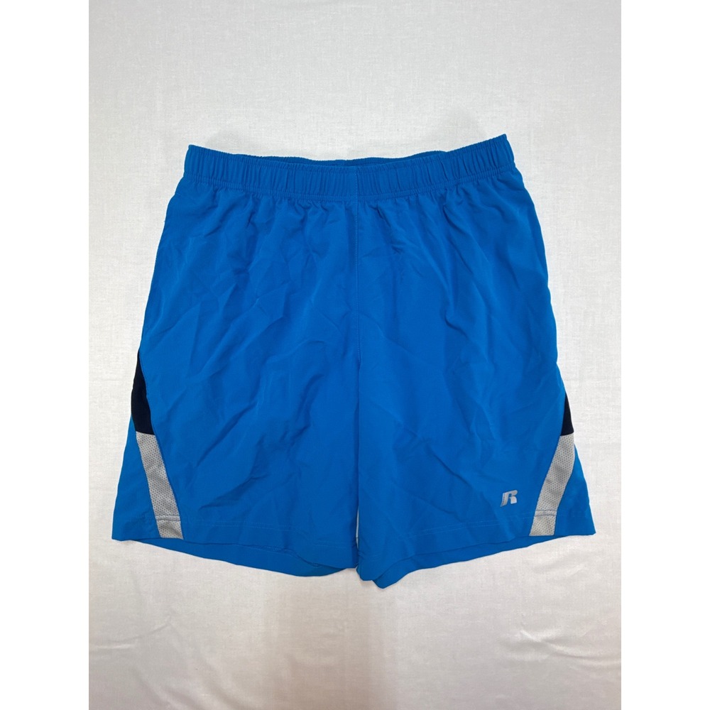 Russell Athletic Mens Blue Thrill Dri-Power 360 Performance Shorts Size M 8in